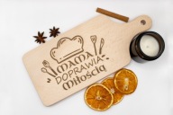 Drewniana Deska do Krojenia 31x14cm z Grawerem na Dzień Mamy Napis Grafika