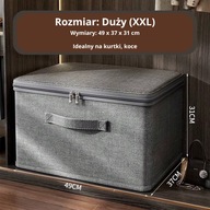 Organizer do szafy zamykany Składane pudełko materiałowe na pościel ubrania