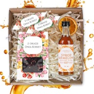 ZESTAW PREZENTOWY na DZIEŃ KOBIET Herbata KRÓWKI syrop karmelowy 8 marca