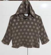 Cieniutka Bluzka Z Kapturem Brązowa Masai |R. S