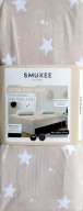 Prześcieradło bawełniane jersey z gumką Smukee 90x200x25 gwiazdy