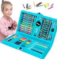ZESTAW ARTYSTYCZNY KREDKI FARBKI DO MALOWANIA 48 SZT W WALIZCE DLA DZIECI