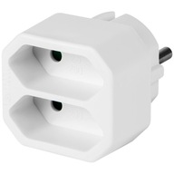 ROZGAŁĘŹNIK ROZDZIELACZ 2 GNIAZDO ELEKTRYCZNE ZŁODZIEJKA BEZ UZIEMIENIA 16A