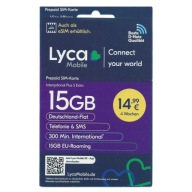 Lycamobile DE SIM Karte Internet International Plus S 15GB 15GB EU