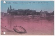 Kraków przystań piaskarzy barka 1939r. FELDPOST