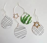 Bombki zawieszki z papieru