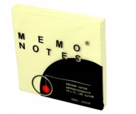 Karteczki samoprzylepne w kostce 75x75mm - 100 karteczek z paskiem kleju