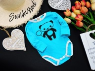 Matalan - turkusowe body panda r 56