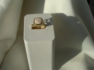 NOWY PIERŚCIONEK OPAL KREMOWY-RÓŻOWY ZŁOTO 8K pr. 333 + GRATIS!!!