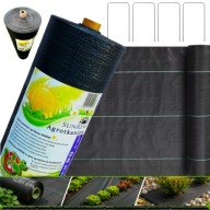 AGROWŁÓKNINA AGROTKANINA OGRODOWA CZARNA GRUBA 1,6x50 m 90 g/m² + SZPILKI
