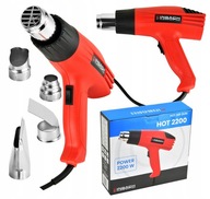 OPALARKA ELEKTRYCZNA Z REGULACJA 2 BIEGI 2200W + ZESTAW 4 DYSZE MOCNA 230V