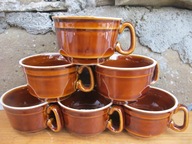 BRĄZOWA Filiżanka_Porcelit PRUSZKÓW_ VINTAGE PRL