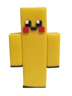 Figurka 3D Minecraft Pokemon Pikachu dekoracja z masy cukrowej na tort