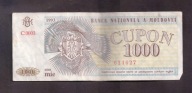 Mołdawia - banknot - 1000 Kupon 1993 rok