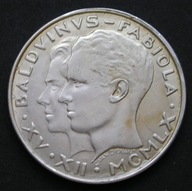 Belgia 50 franków 1960 - Baldvinus i Fabiola - srebro