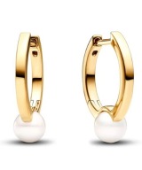 pandora kolczyki obręcze z perłą shine nowość 2024