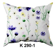 Poszewka z kory 40x40 jasiek z bawełny gofrowanej K 290-1 kwiaty malow biał