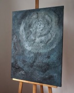 obraz strukturalny ręcznie malowany abstrakcja morze