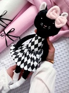 Przytulanka__MINKY__ KOTEK___haft IMIĘ metryczka PREZENT