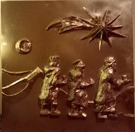 "Trzej Królowie w drodze" - płaskorzeźba - model gipsowy kafla
