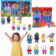 SWINKA PEPA PEPPA ZESTAW DLA DZIECI DOMEK DO ZABAWY FIGURKI ZABAWKI ZABAWKA