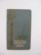 WARSZAWA LABORATORIUM CHEMICZNE KOSMETYKI LEKI KALENDARZYK REKLAMOWY 1939