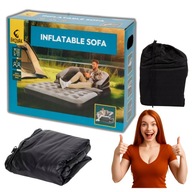 DMUCHANY MATERAC KANAPA ŁÓŻKO Z OPARCIEM DWUOSOBOWY LEŻANKA PREMIUM 196X97