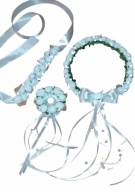 Wianek komunijny biały pasek ozdoba świecy