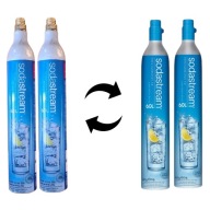 2 x NAPEŁNIENIE WYMIANA WYSŁKA NIEBIESKIEJ BUTLI SODASTREAM NABÓJ CO2 425g