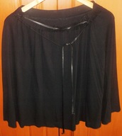 Spódniczka czarna na szerokiej gumie pasek tasiemka 38