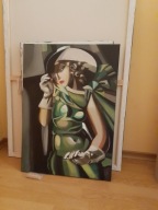 Tamara Łempicka Kobieta w kapeluzu 50 na 70 cm - obraz