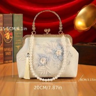 ELEGANCKA TOREBKA TOREBECZKA MAŁA VINTAGE RÓŻE ZLOTA WIECZOROWA MODNA