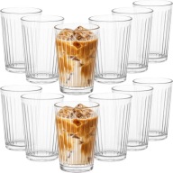 Szklanki do wody napojów drinków latte kawy 200ml 12szt ZESTAW grube szkło