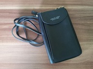 FOREVER LOVELY TOREBKA NA TELEFON Z PORTFELEM CZARNA DŁUGI PASEK