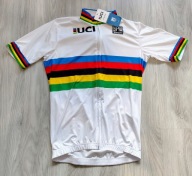 Oficjalna Koszulka Kolarska SANTINI UCI Mistrz Świata Tęczowa Koszulka