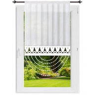 PANEL DEKORACYJNY OKIENNY Z AŻUREM KORALIKAMI FIRANA GOTOWA 120X60 CM