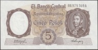 Argentyna 5 pesos 1960 - stan bankowy UNC