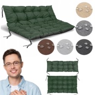 2 PODUSZKI OGRODOWE 120X80X40 NA ŁAWKĘ PALETY HUŚTAWKĘ WODOODPORNE ZIELONE