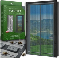 MOSKITIERA MAGNETYCZNA NA DRZWI OKNO BALKONOWE WYMIAR 80/90/100 X 210/220CM