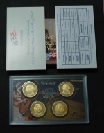 USA - 2007 - stempel lustrzany - zestaw 1 Dolar - 4 monety