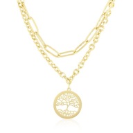 Celebrytka drzewko szczęścia stal chirur 47cm