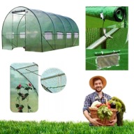 TUNEL FOLIOWY OGRODOWY SZKLARNIA MOCNY STELAŻ FOLIAK 6x3X2m 18m2 WYTRZYMAŁY