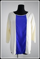 Zara basic kremowa lekka bluzka r. 38 M luźny krój