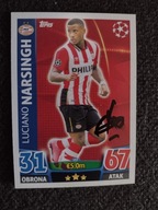Karta topps match attax autograf PSV Eindhoven Narsingh Champions League
