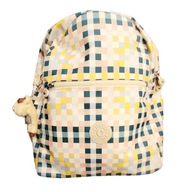 Kipling plecak szkolny damski w kratkę A4 kolorowy tornister
