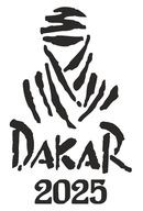 DAKAR 2025 __ naklejka _ 11x15cm KOLORY
