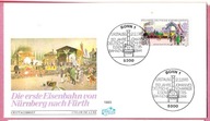 Niemcy 1985 FDC Bonn, lokomotywa, kolej, 150 lat niemieckich kolei