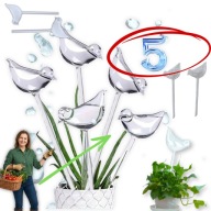 NAWADNIACZ DO KWIATÓW DONICZEK PTASZEK DOZOWNIK WODY 120ml ZESTAW 5 SZT