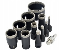 ZESTAW OTWORNIC DIAMENTOWYCH 6-68MM M14 DO GRESU PŁYTEK ADAPTER HEX