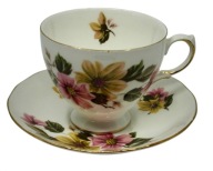 GAINSBOROUGH Angielska porcelanowa Filiżanka ze spodkiem